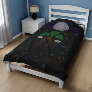 Strawberry Spirit, We are All Made from Stardust Velveteen Blanket