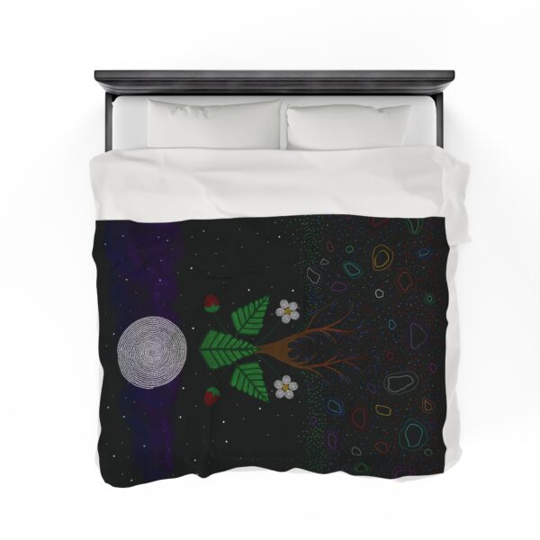 Strawberry Spirit, We are All Made from Stardust Velveteen Blanket - Image 8