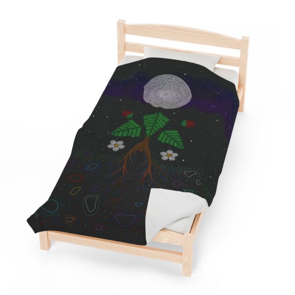 Strawberry Spirit, We are All Made from Stardust Velveteen Blanket - Image 5