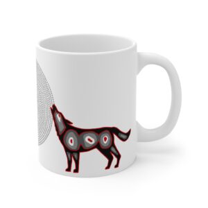 Wolf and Grandmother Moon Ceramic Mug