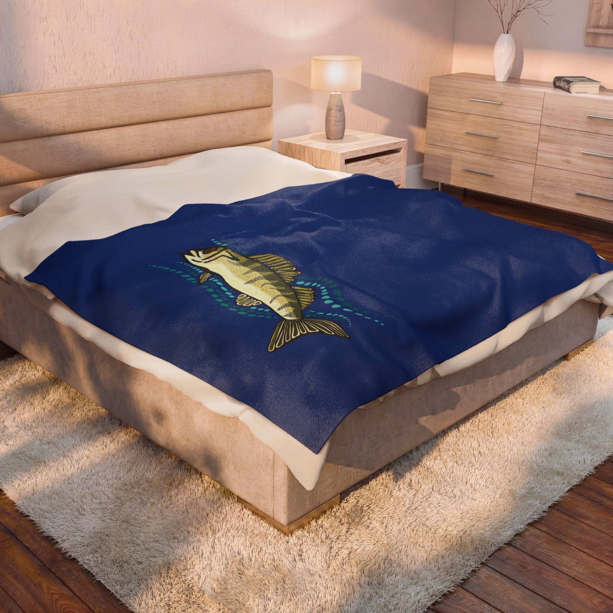 Walleye Velveteen Blanket - Image 4