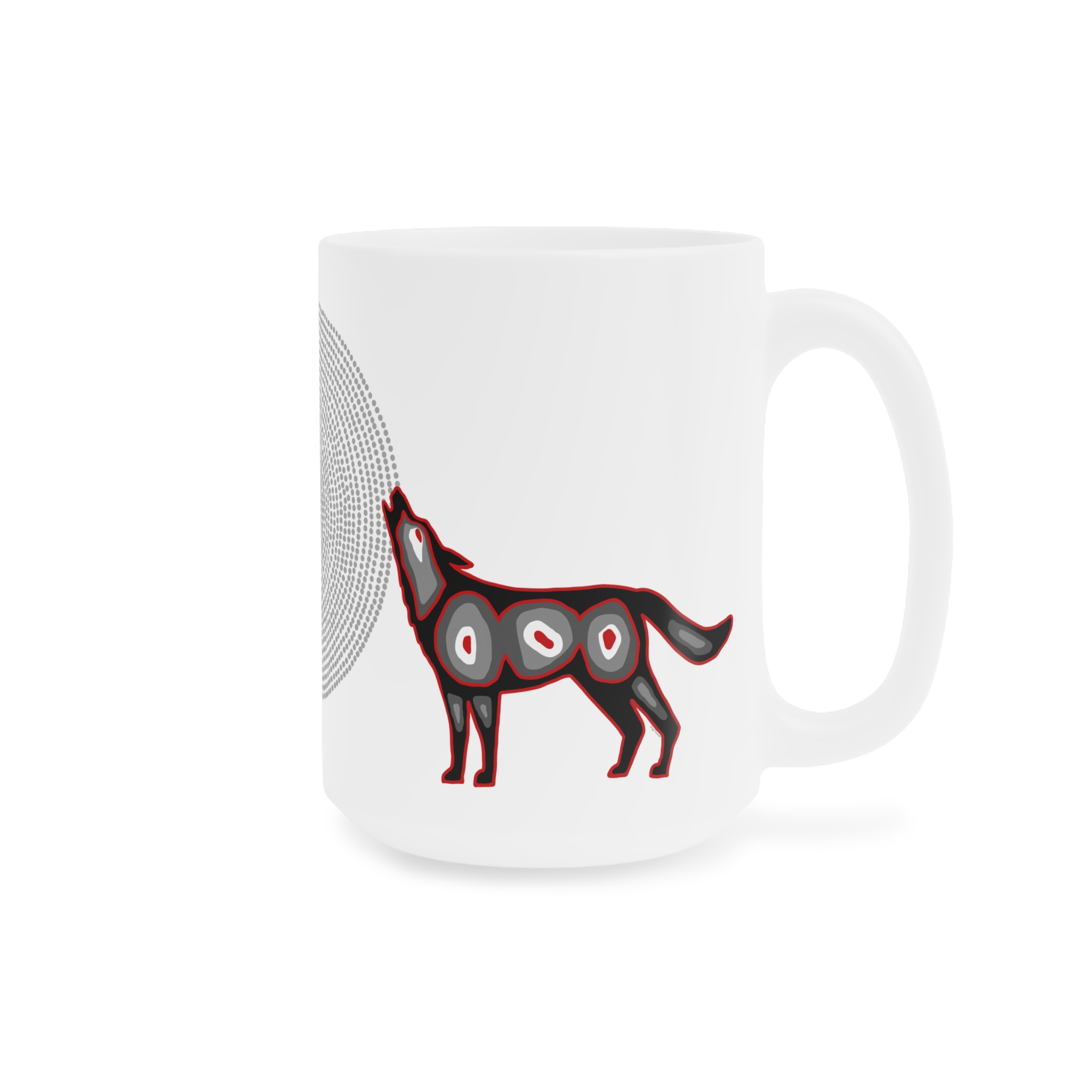 Wolf and Grandmother Moon Ceramic Mug - Image 7