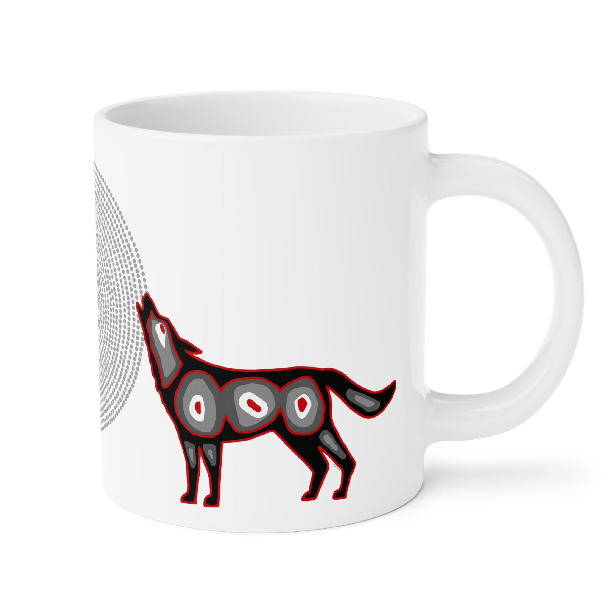 Wolf and Grandmother Moon Ceramic Mug - Image 11